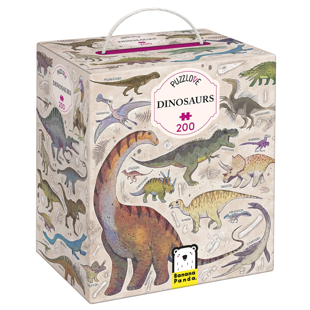 Puzzlove Dinosaurs 200 Teile Lernpuzzle für Kinder 7+, Bodenpuzzle Dinosaurier Dinosaurier (200 Stüc