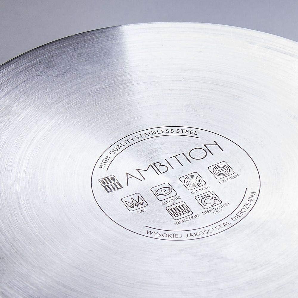AMBITION Kochtopf mit Deckel VIKOS 5,8L Topf Suppentopf Gemüsetopf Kartoffeltopf Sossentopf Edelstah