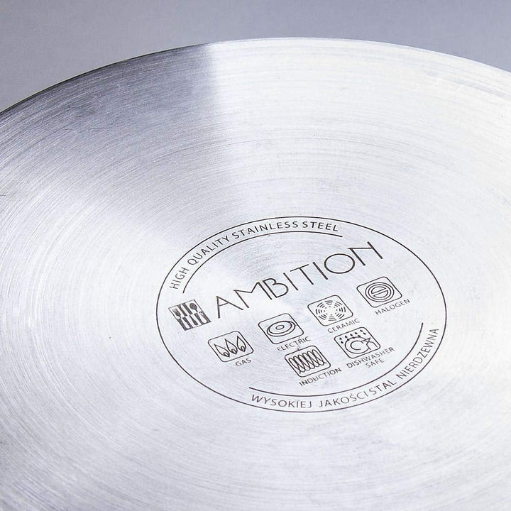 AMBITION Kochtopf mit Deckel VIKOS 5,8L Topf Suppentopf Gemüsetopf Kartoffeltopf Sossentopf Edelstah