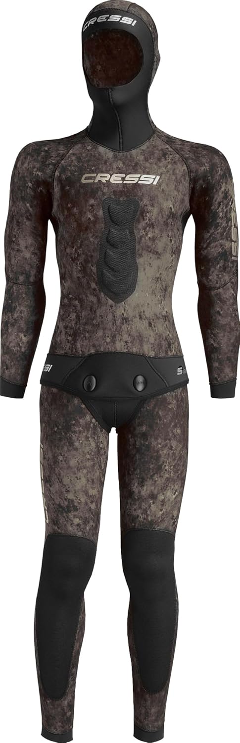 Cressi Tracina Jacket Wetsuit - Freitauchen und Fischen Neoprenanzug Jacke in Neopren Gefüttert Auss