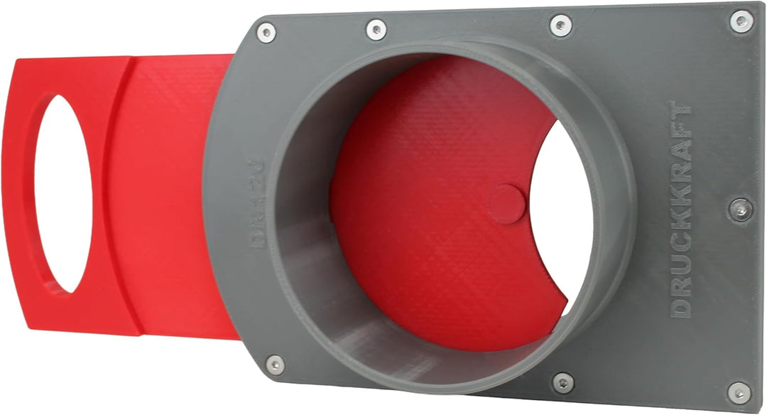 DRUCKKRAFT Blastgate DN120 mm | Luft Absperrschieber für Absauganlage | Lüftungsschieber | Luftstrom