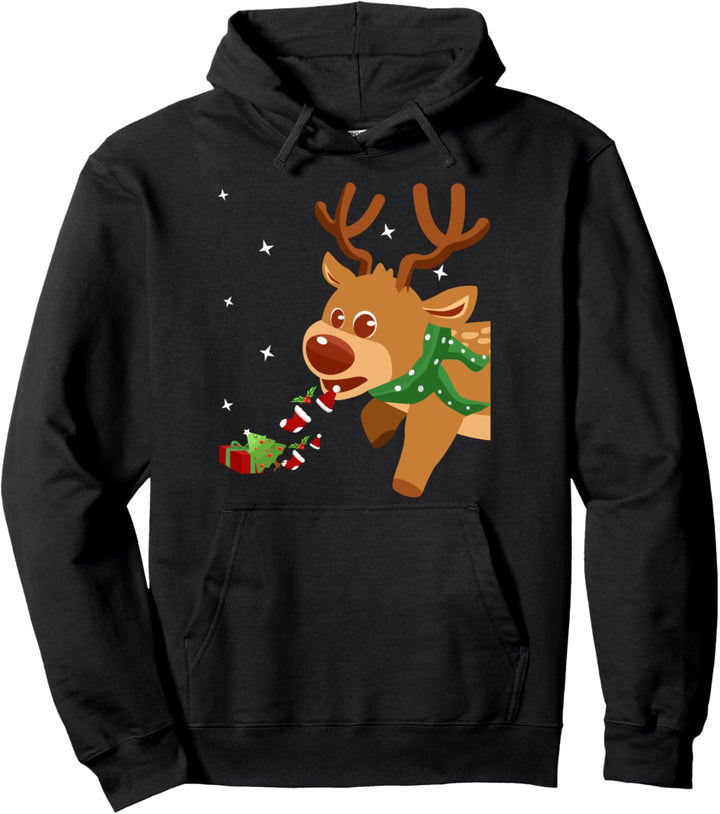 Lustiges Weihnachts Rentier Partnerlook Weihnachten Rentier Pullover Hoodie