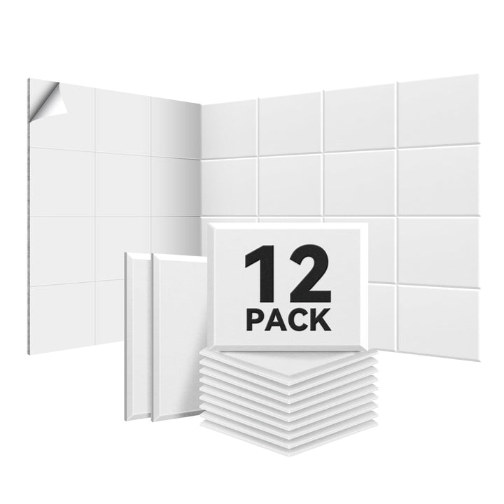 12 Stück Akustikplatten selbstklebend, Abdeckung 1.44㎡, 30*40*0.9cm, Schallschutz & Schalldämmung fü