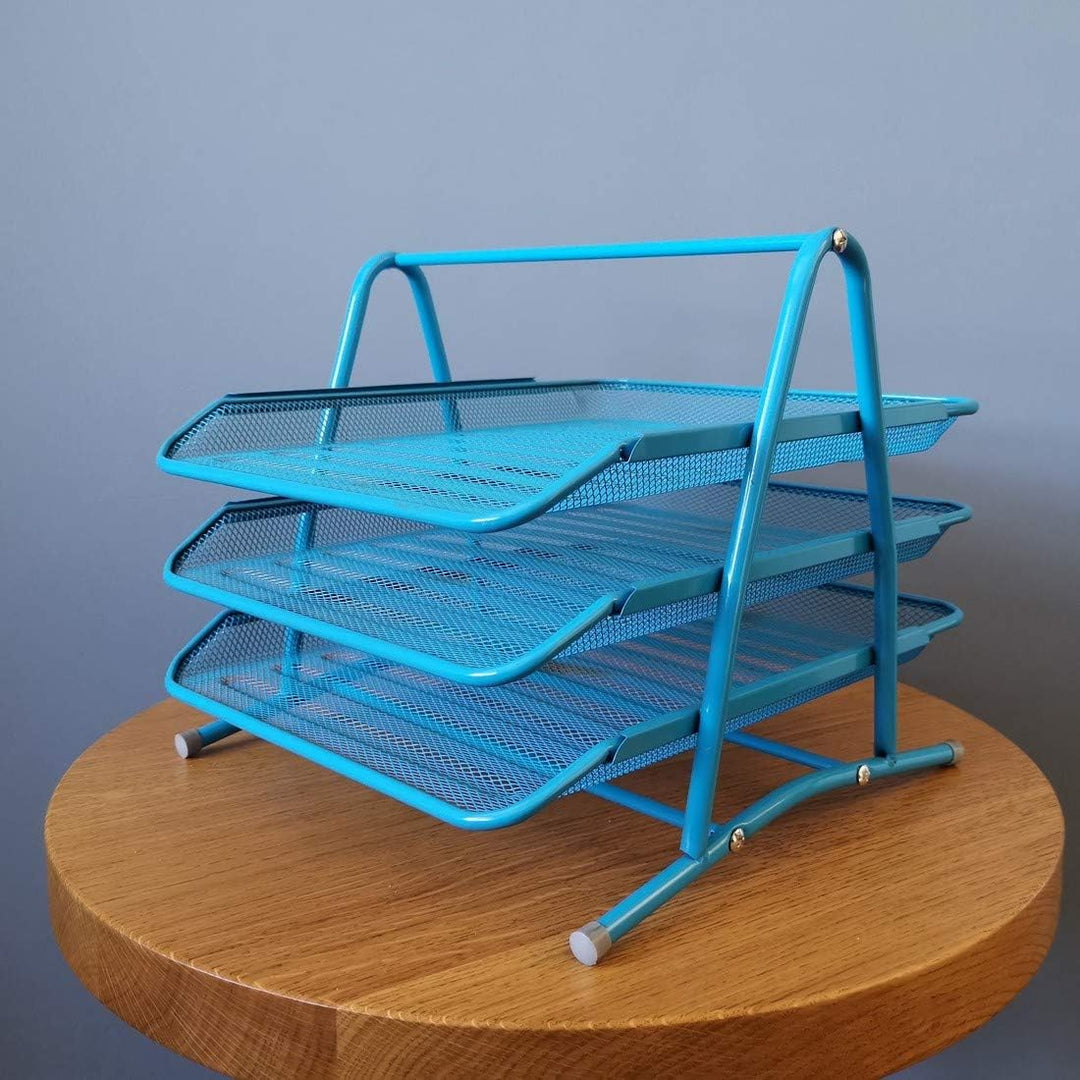 Leviatan Metall Ablage Ablagefächer | Büro Organizer Schreibtisch | Schubladen für Dokumente | 3 Sch