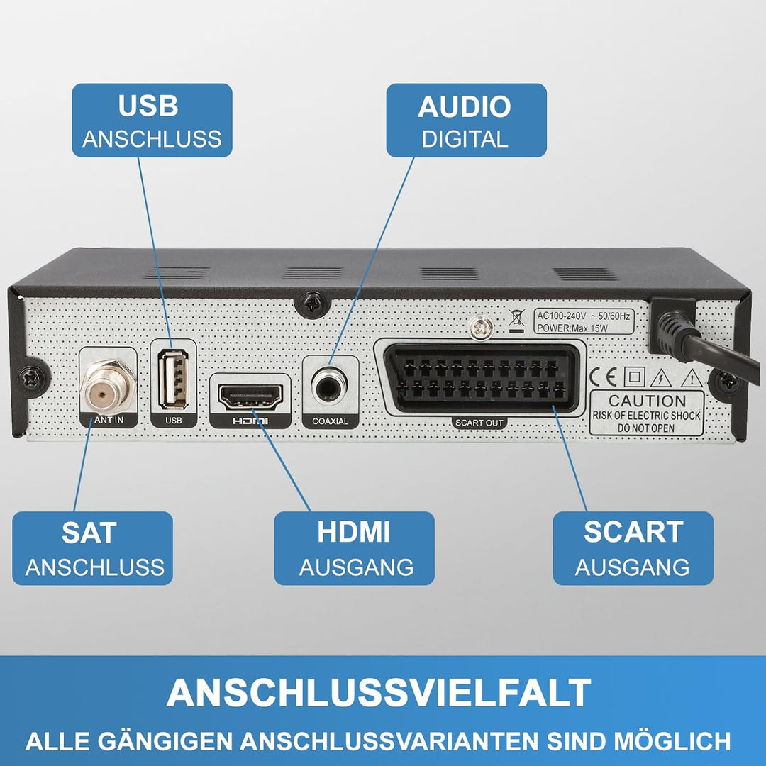 Comag HD55 Plus Digitaler HD Sat Receiver (Full HD, HDTV, EasyFind, HDMI, SCART, USB 2.0)