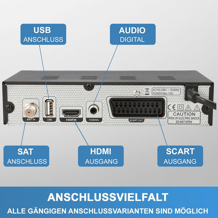 Comag HD55 Plus Digitaler HD Sat Receiver (Full HD, HDTV, EasyFind, HDMI, SCART, USB 2.0)