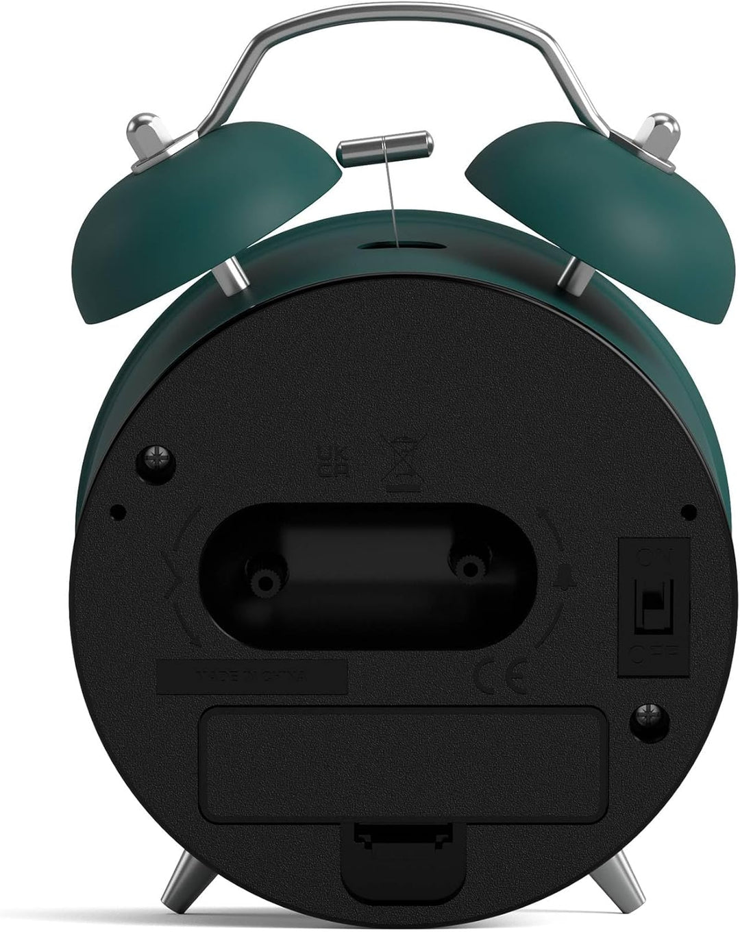 NEWGATE ® Charlie Bell Echo Alarm – Kleiner moderner Nachttischwecker – Schlafzimmerzubehör – Wecker