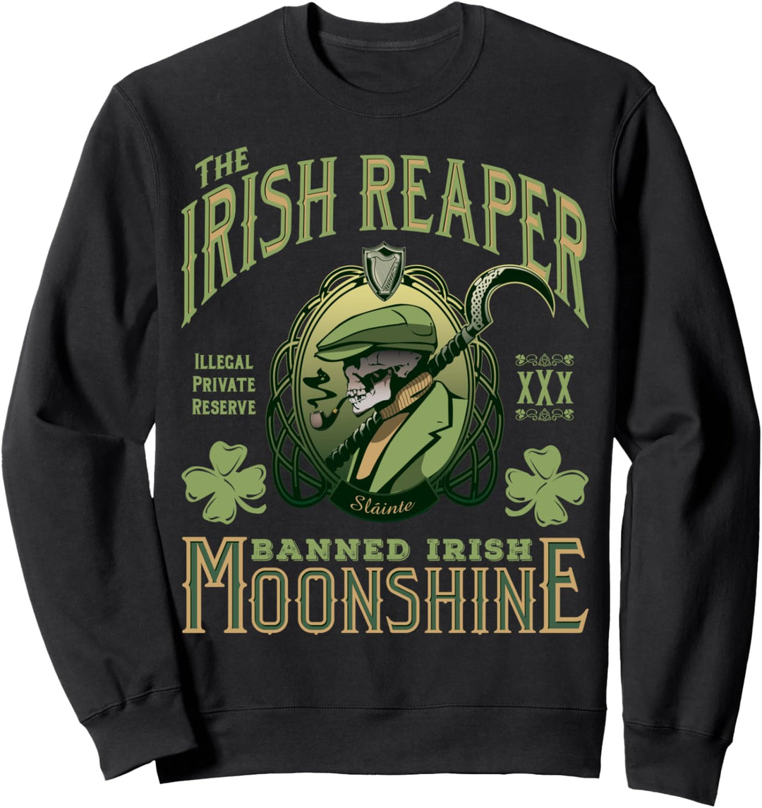 Irischer Sensenmann Moonshine St. Patrick's Day Sweatshirt
