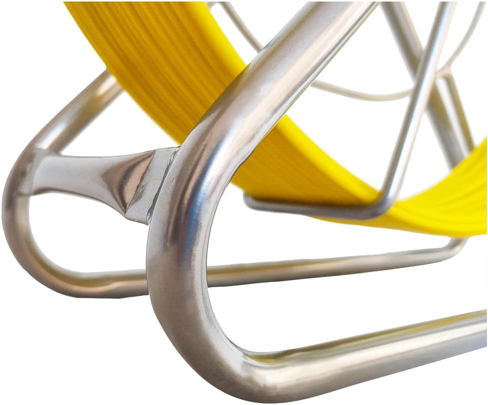 IRSCorp Fiberglas Kabel Rad 100 m Ø 4.5 mm Glasfaserstab inkl. Stahlhaspel Fischband 304 Edelstahl F