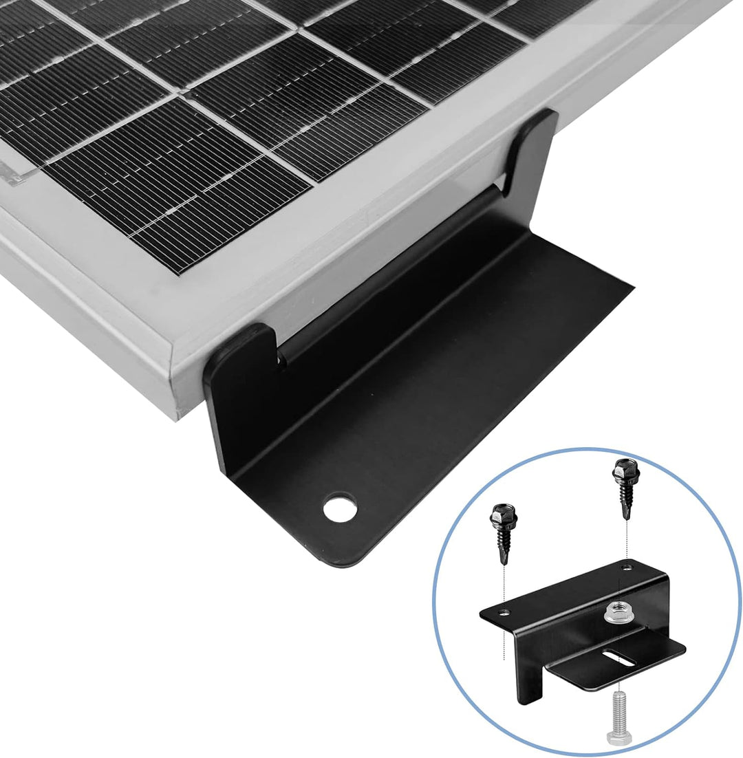 16 Stück Solarmodul Z-Halter, Solarmodul Halterung mit Muttern Schrauben und Installationswerkzeug S