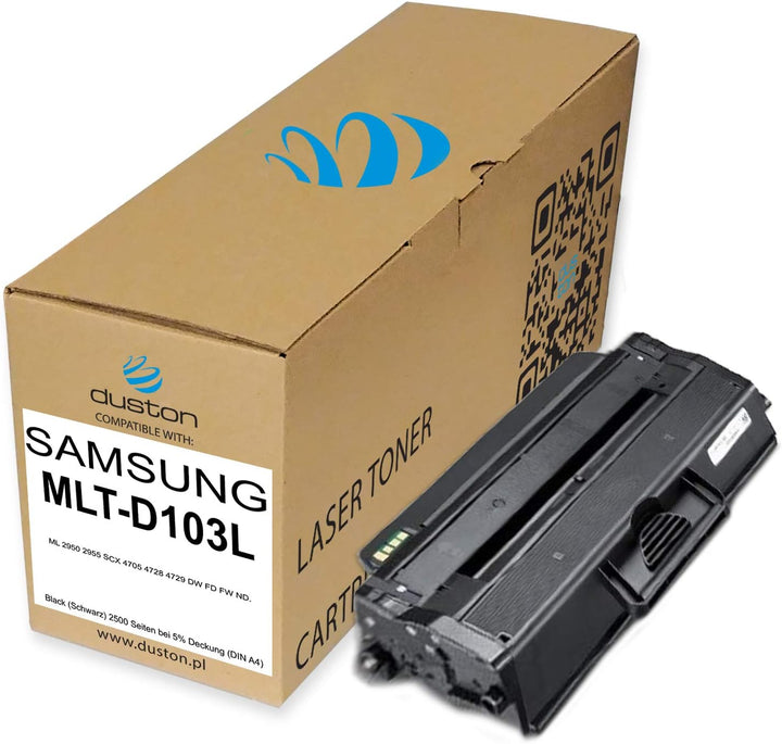 duston 2X MLTD103L, MLT-D103L Schwarz Toner kompatibel zu ML-2950 ML-2955 SCX-4705 SCX-4728 SCX-4729