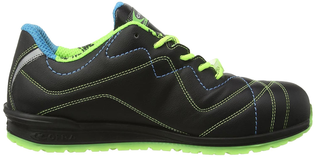 Cofra 78750-000.W44 GRIFFIS S1 P ESD SRC Sicherheitsschuhe, Schwarz/Grün, Grösse 44 44 EU, 44 EU