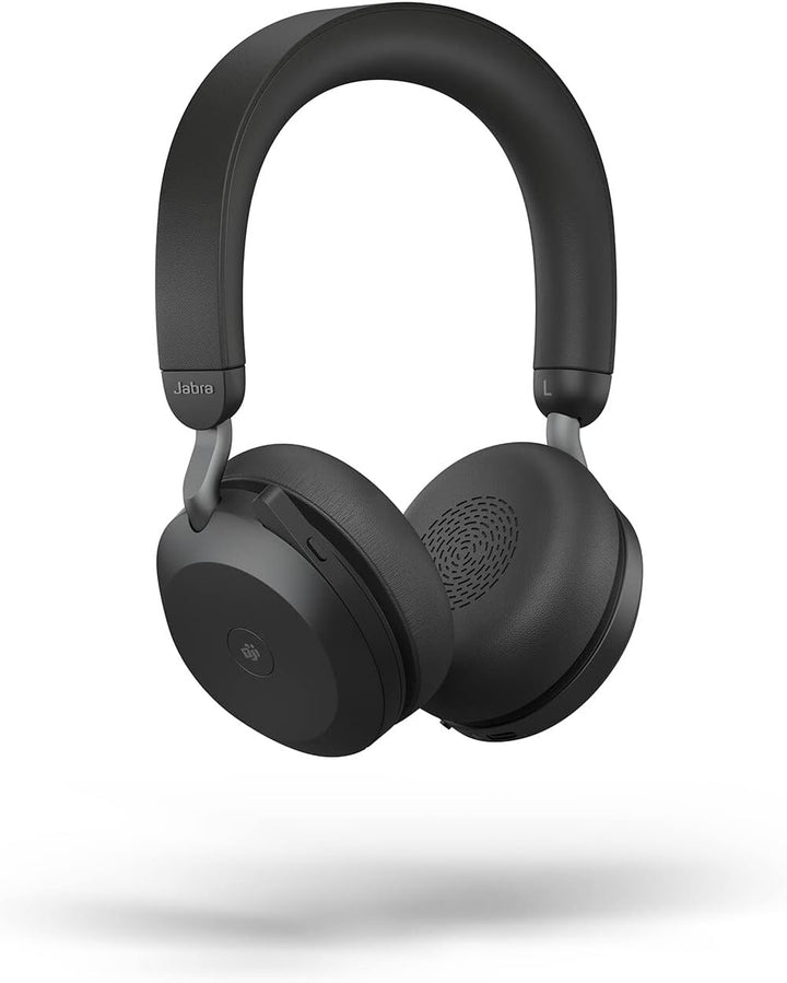 Jabra Evolve2 75 Wireless PC Headset with 8-Microphone Technology - Dual Foam Stereo Headphones with