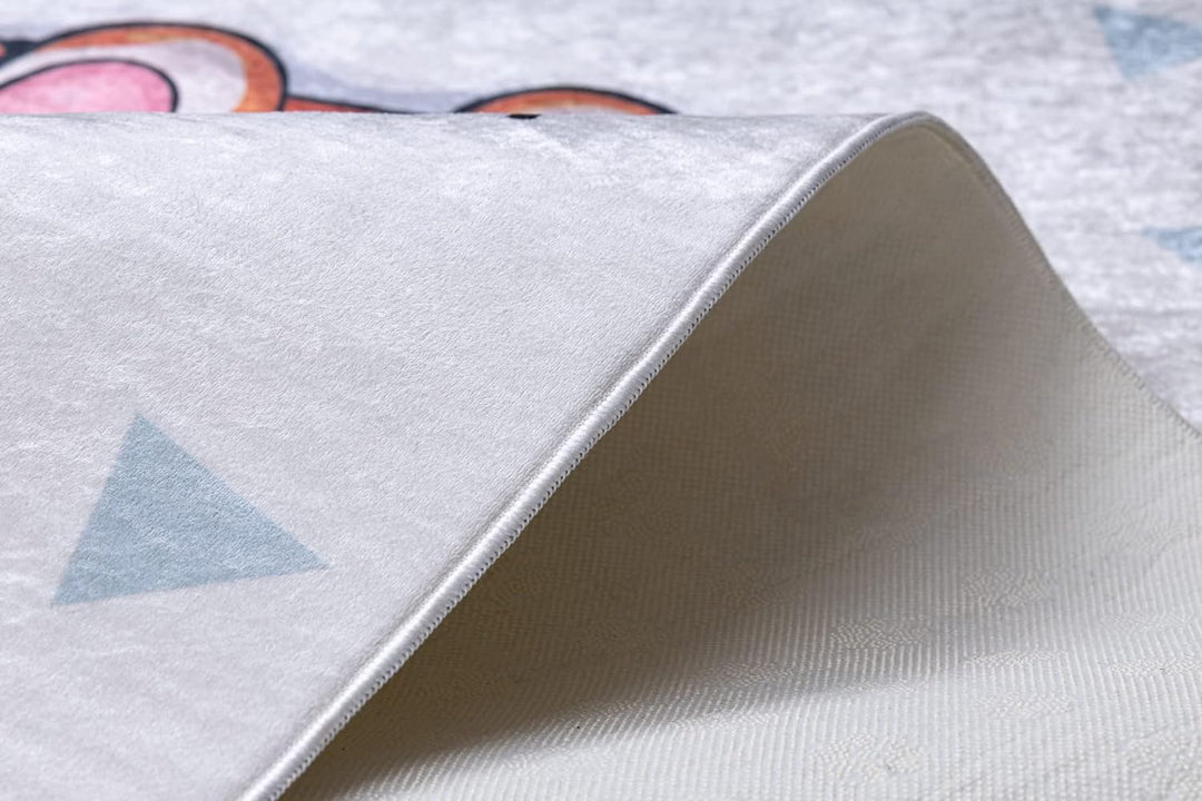 Kinderteppich Bambino Waschteppich Tiger, Indisch, für Kinder Anti-Rutsch - weiss 140x190 cm 140x190