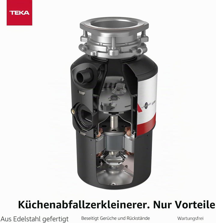 Teka 115890013 TR 550 Abfall Zerkleinerer für Spüle, Schwarz