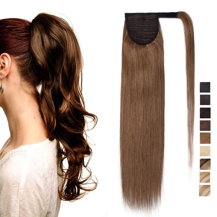 SEGO Ponytail Pferdeschwanz Haarteil Zopf extensions Haarverlängerung clip in Pony Echthaar remy Hai