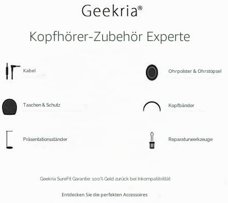 Geekria QuickFit Audio Kabel mit Mikrofon Kompatibel mit Skullcandy Hesh 3, Hesh 2, Crusher, Grind K
