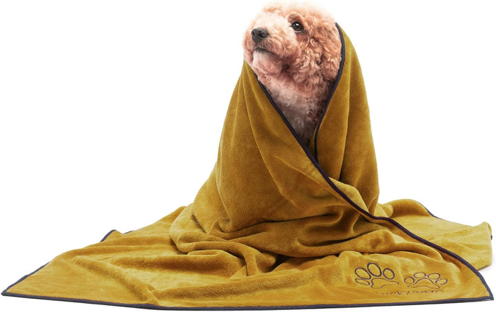 Lucky Paws® Hundehandtuch - 140x70cm XL Hundehandtuch extra saugfähig - schnell trocknend, luxuriös
