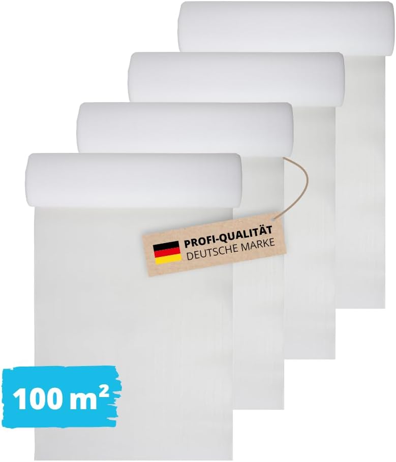 100 m² Alfa Trittschalldämmung PE Dämmunterlage Schallschutz für Laminat und Holzfertigböden 4, 4