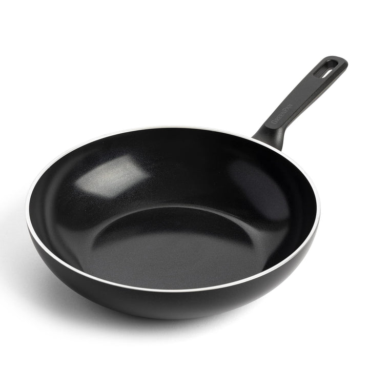 GreenPan Memphis Wok mit Antihaftbeschichtung, 30cm/3.6 Liter, PFAS-frei, Schwarz Wok, Wok, 28 cm