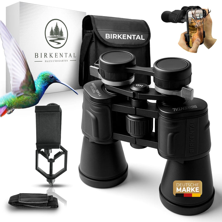 Fernglas 10x50 mit Dioptrienverstellung – HD Feldstecher, BAK4 Prisma & FMC Objektiv - brillenträger