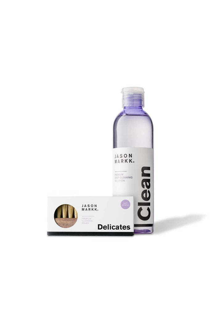 Jason Markk Schuhbürste und 8oz/236ml Tiefenreiniger im Set - Zur Reinigung und Pflege von Schuhen u