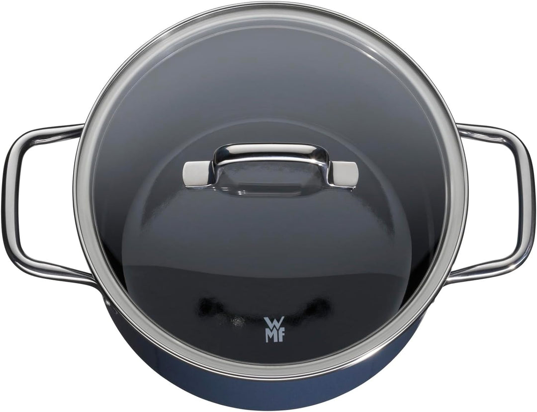 WMF Fusiontec Essential Kochtopf gross, 20 cm, Glasdeckel, Fleischtopf Induktion, 3,7l, High-Tech Ke