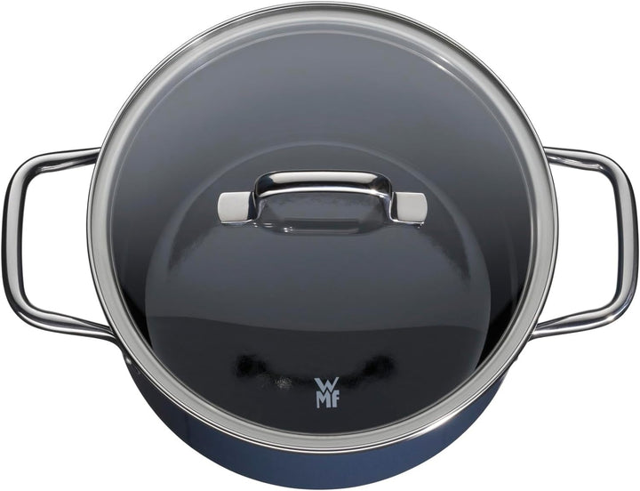WMF Fusiontec Essential Kochtopf gross, 20 cm, Glasdeckel, Fleischtopf Induktion, 3,7l, High-Tech Ke