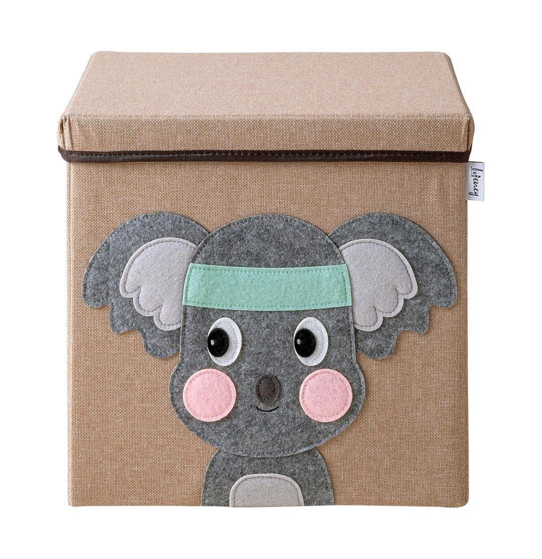 Aufbewahrungsbox mit Deckel und Koala I Spielzeugbox mit Tiermotiv passend für Würfelregale I Ordnun