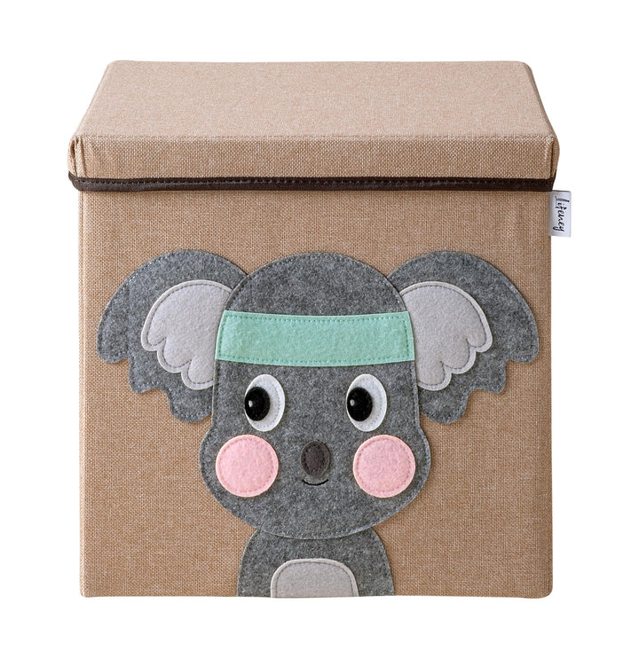 Aufbewahrungsbox mit Deckel und Koala I Spielzeugbox mit Tiermotiv passend für Würfelregale I Ordnun