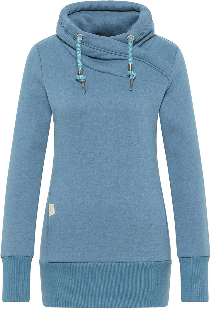 Ragwear NESKA Damen Frauen Kapuzenpulli,Kapuzenpullover,Hoodie,Stehkragen,warm,Seitentaschen S Aqua