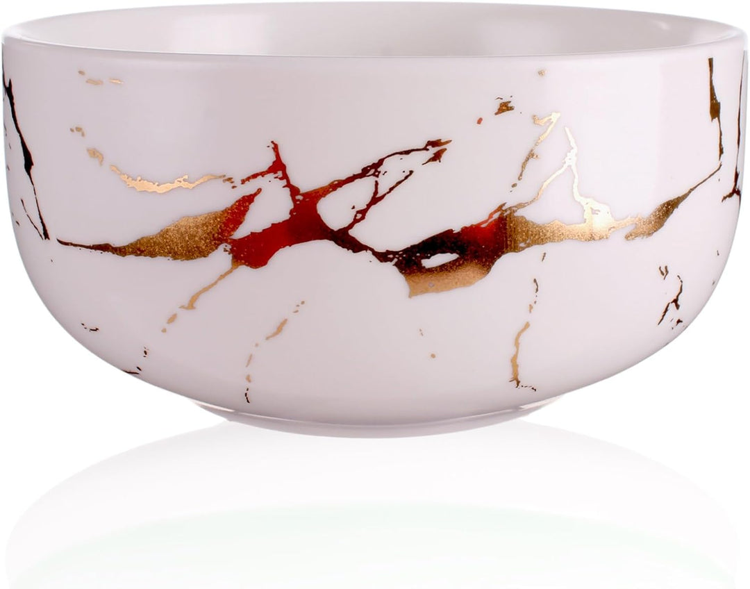 Goodwei Matcha Set mit Besen, Besenhalter und Teeschale für japanische Teezeremonie (White Marmor),