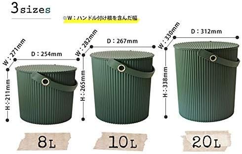 Hachiman Omnioutil Eimer L - Frei von Giftstoffen und Weichmachern H 26,5cm (dunkelgrün), Dunkelgrün