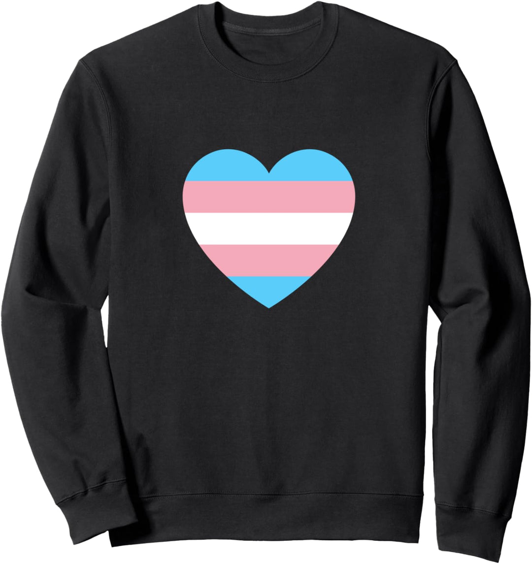 Transgender heart flag LGBTQ Pride Gay Rainbow support equal Sweatshirt