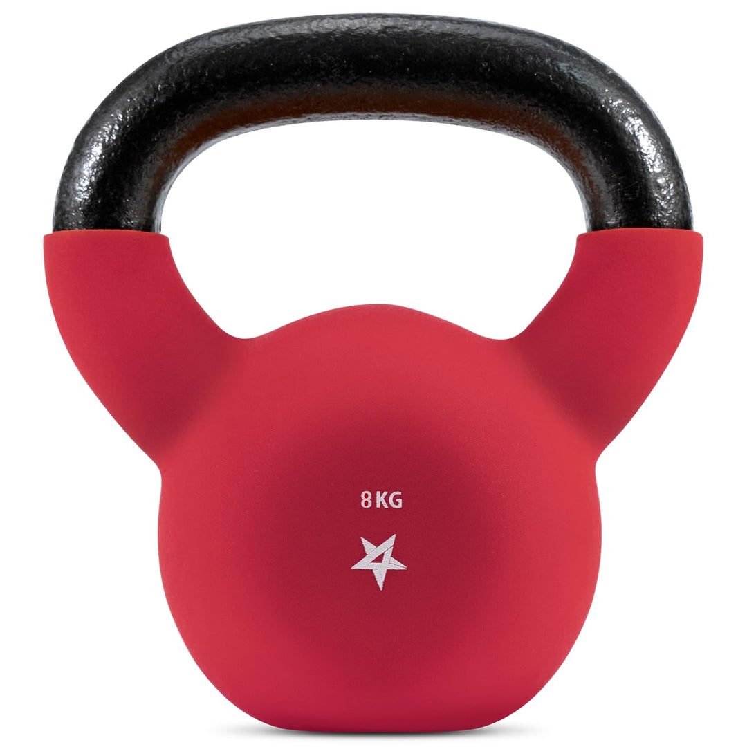 Yes4All 2-20 kg Cast Iron Kettlebell with Neoprene Coating, Multicoloured Kettlebells, Swing Dumbbel