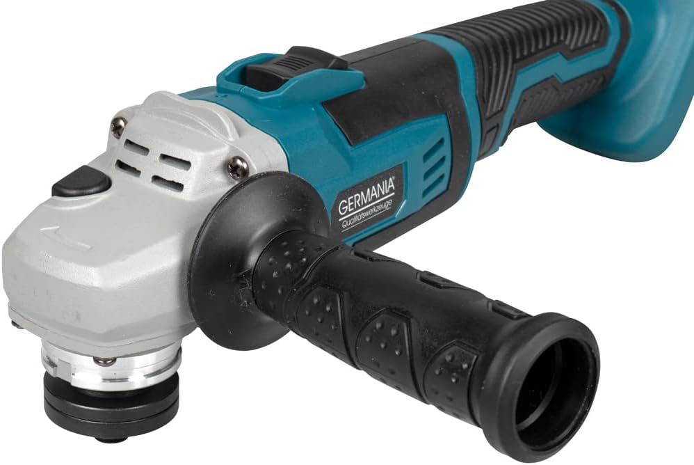 GERMANIA Plattform Akku-Winkelschleifer 20 V für 125 mm Scheiben mit Zusatzhandgriff (ohne Akku & oh