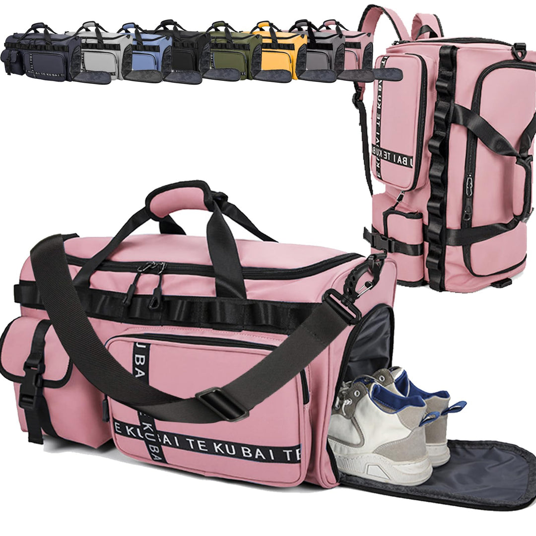 Reisetasche Damen Herren, 65L Wasserabweisende Sporttasche, Large Capacity Reise Tasche Gym Bag, mit