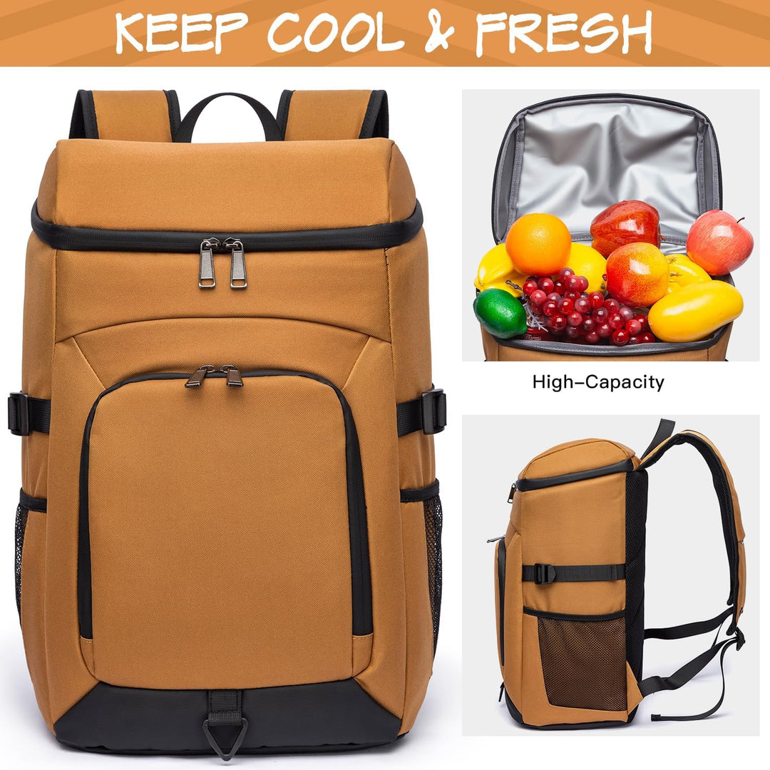 Laripwit Kühlrucksack 54 Dosen Thermo Kühltasche Rucksack Gross Isolierte Doppeldeck mit Kühlfach fü