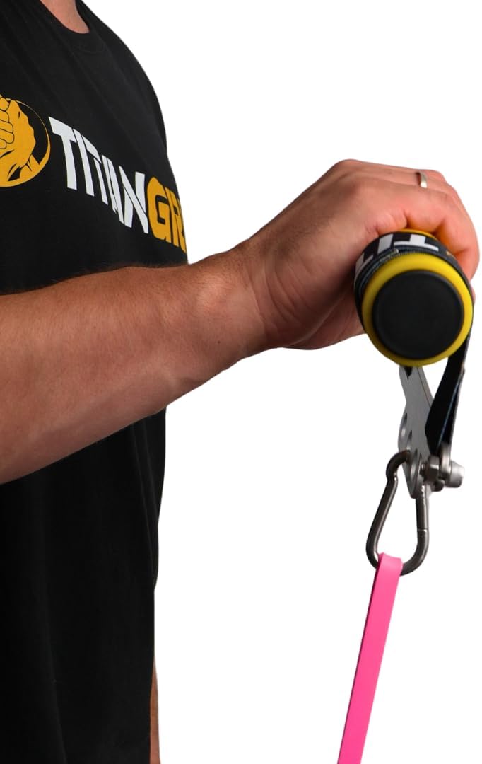 Armwrestling Wrist Wrench – Hand-, Finger- &amp; Unterarmtrainer – Griffkrafttrainer für Kabelzug, Loadi