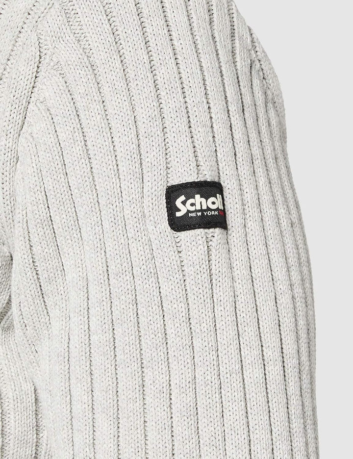 Schott NYC Herren Pullover S Hea L.grey, S Hea L.grey