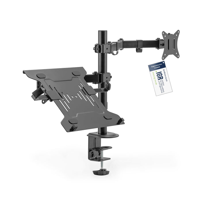 DIGITUS Universal Monitorhalter mit Notebookhalterung / up to 39,6 cm notebook 32" monitor / 15.6" C