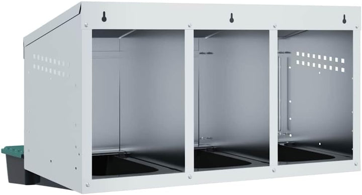 Hühner-Nistkasten mit 3 Fächern Wandmontage verzinkter Stahl Robustes Design für Innen- und Aussenbe