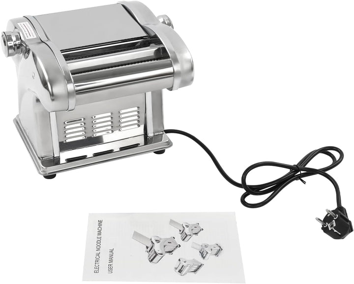 Nudelmaschine elektrisch 135W Edelstahl, Pastamaschine 8-stufig für Pasta | 8 Thickness Settings, 3