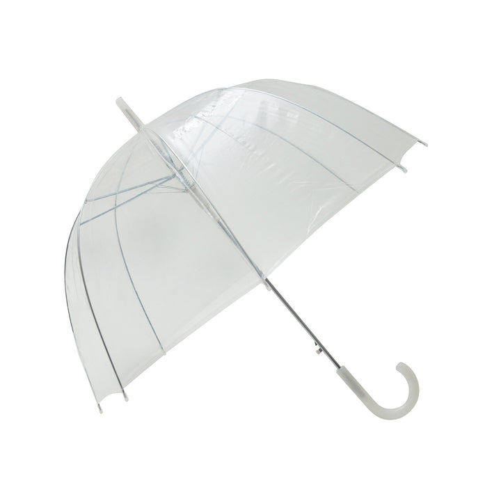 SMATI Langer Regenschirm Transparent - Glockenform; Klassisch und basic; Automatisch öffnend; Durchm
