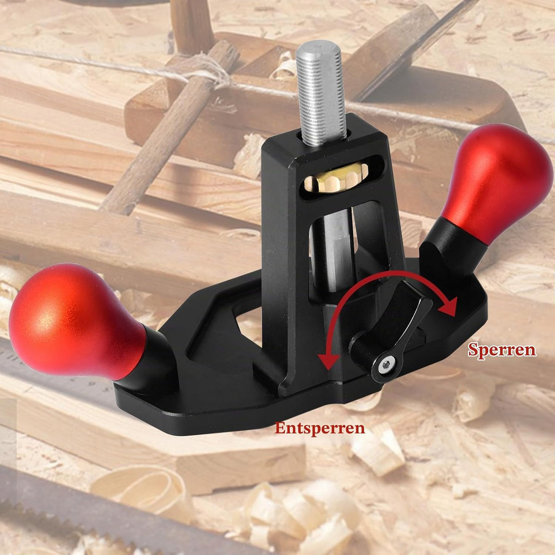 PEESHON Handfräshobel, Grundhobel Einhandhobel mit Verstellbar Nuttiefe 0-25cm Handhobe Router Flugz