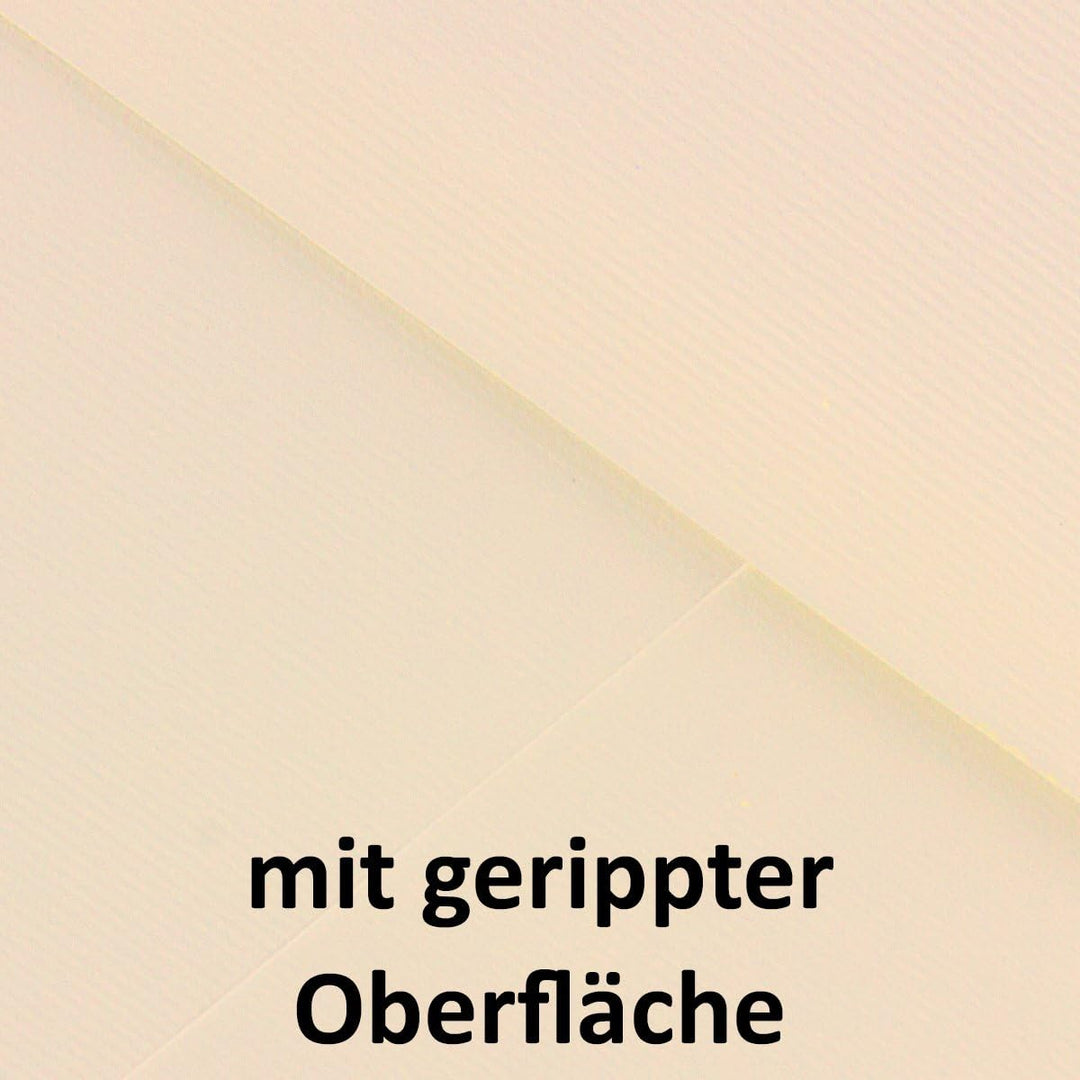 250x Briefumschläge DIN C5-16,2 x 22,9 cm - Creme mit gerippter Struktur - 100 Gramm pro m² - Kuvert