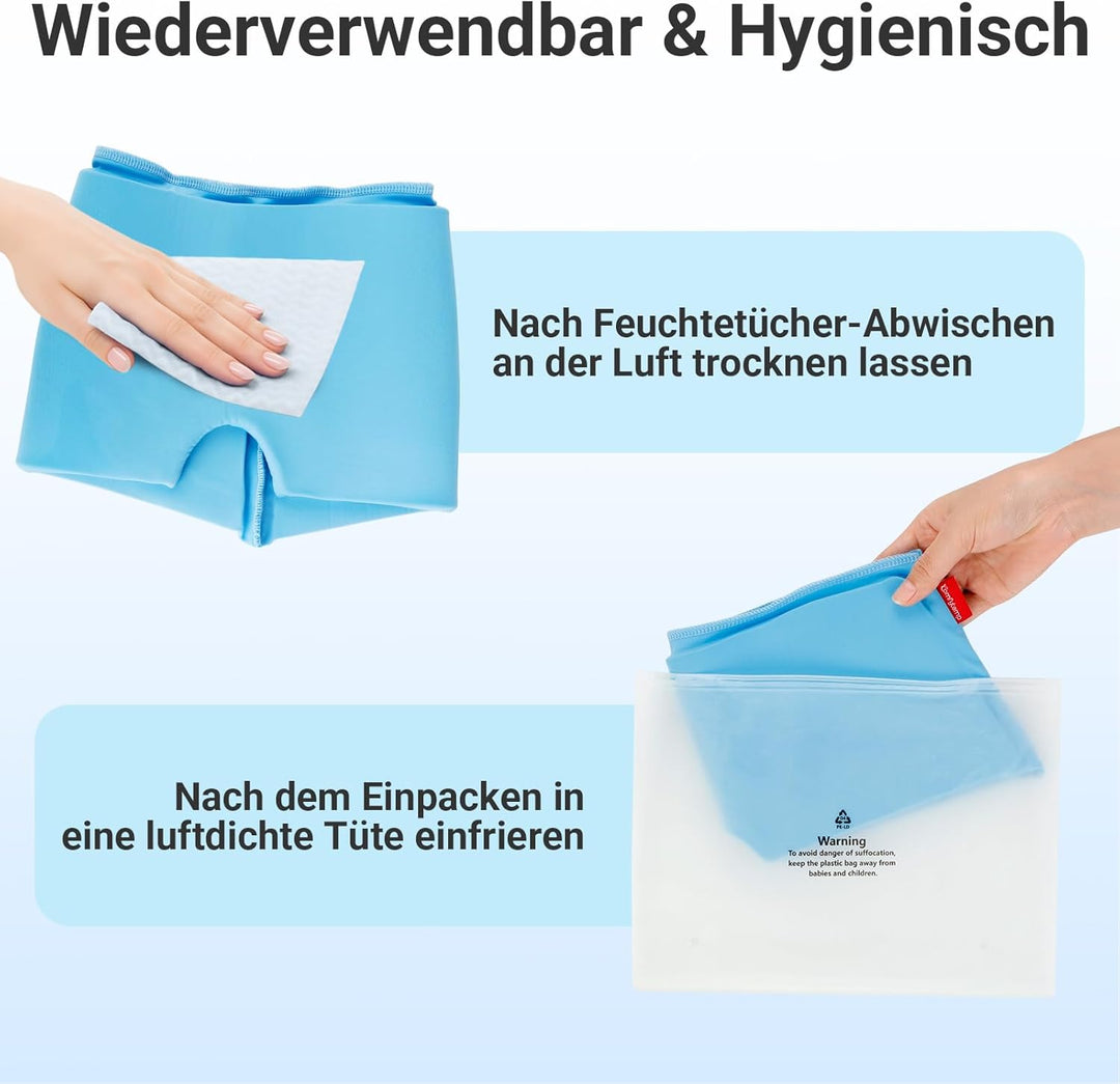Comfytemp Gel Kühlmütze Migräne Maske, Dehnbare Kühlpads Headache Relief Hat, Kaltkompressionstherap