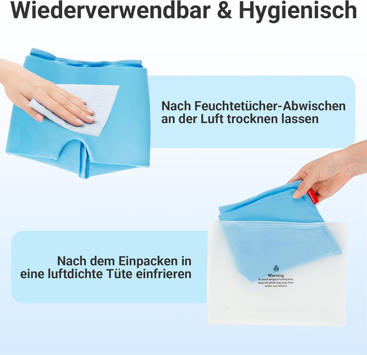 Comfytemp Gel Kühlmütze Migräne Maske, Dehnbare Kühlpads Headache Relief Hat, Kaltkompressionstherap