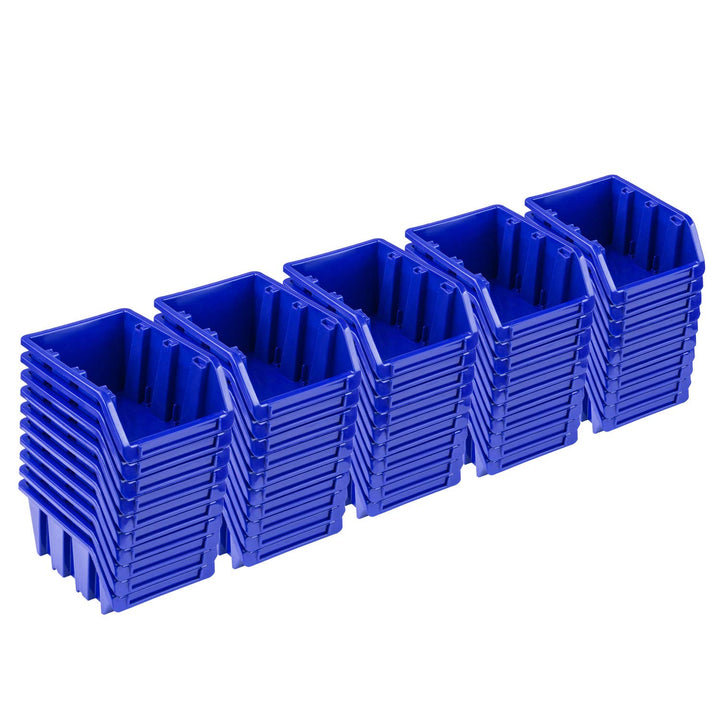 50x Stapelboxen – 70x100x155 mm - NP6 Blau Farbe – Lagerboxen Sichtlagerkästen Stapelbehälter Sortie