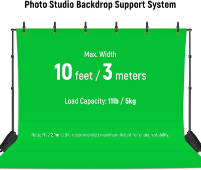 Neewer Fotostudio Hintergrund-Unterstützungssystem, 2x3m, verstellbarer Hintergrundständer mit 4 Que